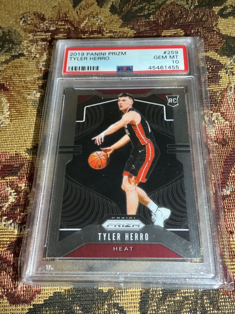 #259 Tyler Herro 2019 Panini Prizm Graded NBA rookie card PSA 10